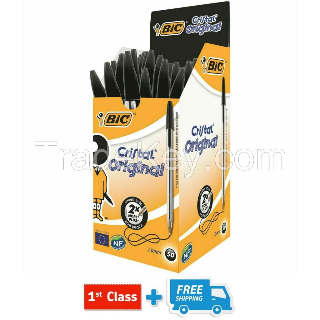 BIC Cristal Medium Ball Point Pens Biros