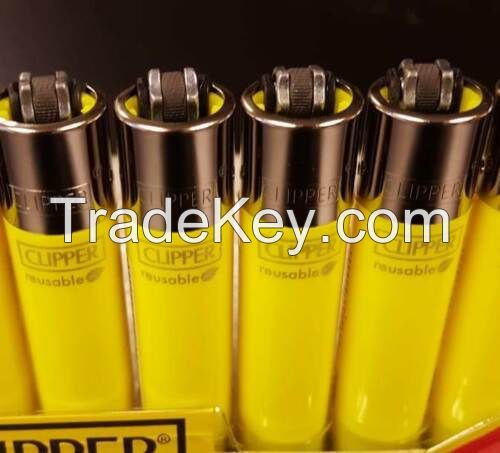 4 x Clipper Lighters MULTI COLOUR FADE Gas Lighter RARE Refillable SET