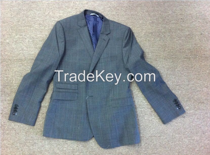 Mens TR suits Dark grey color notch lapel