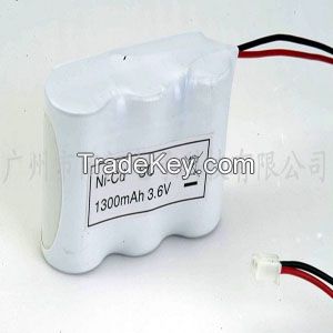 Ni-Cd SC 1300MAH 3.6V Rechargeable Battery Pack