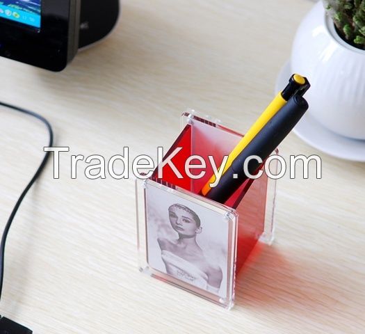 Acrylic Square Pen Holder