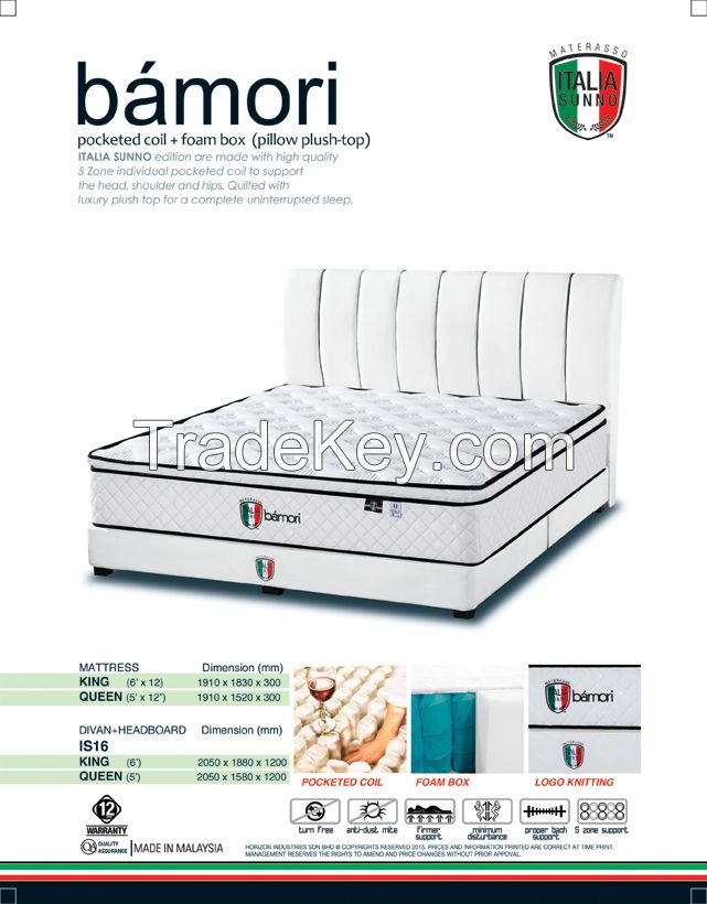 Mattress - ITALIA SUNNO - Model: BAMORI