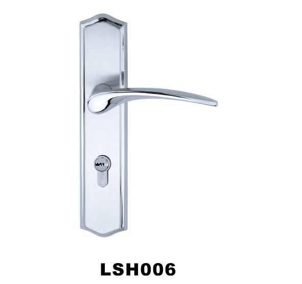 Satin/polist Fashion design 304 Stainless steel door handle set with plate