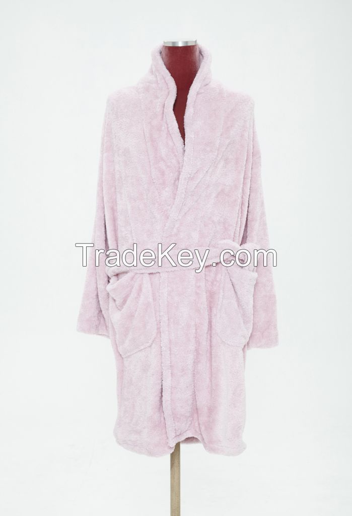 Premium microfiber bathrobe