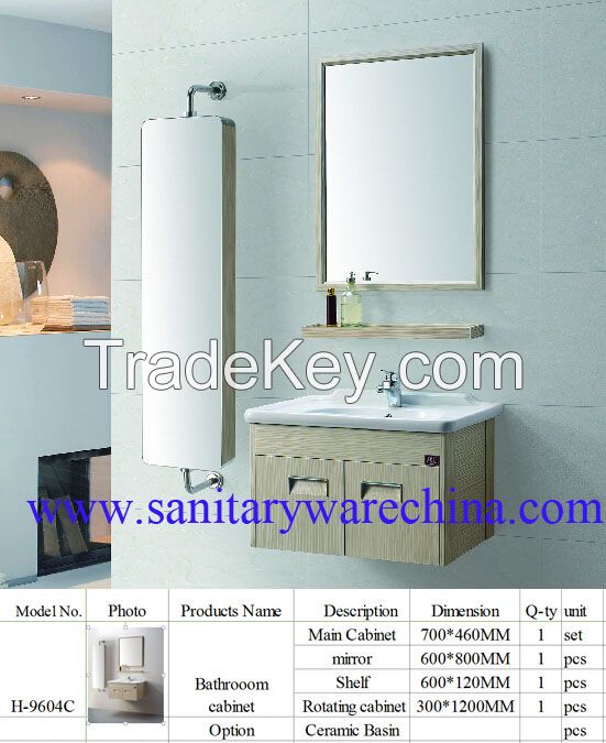 Modern Alunimun bathroom cabinet / aluminum alloy bathroom cabinet/Mirror Cabinet /H-9604C