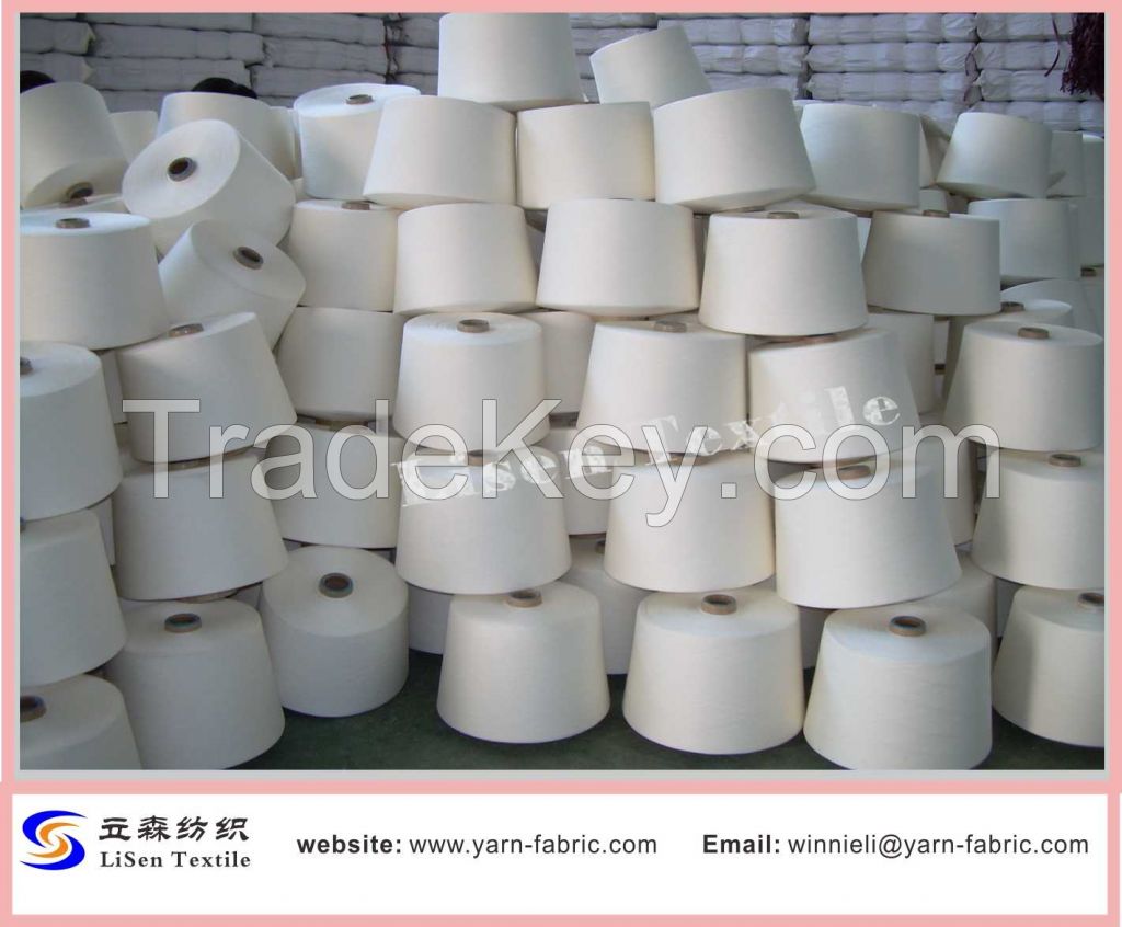 80% Polyester 20% Cotton raw white yarn 45S