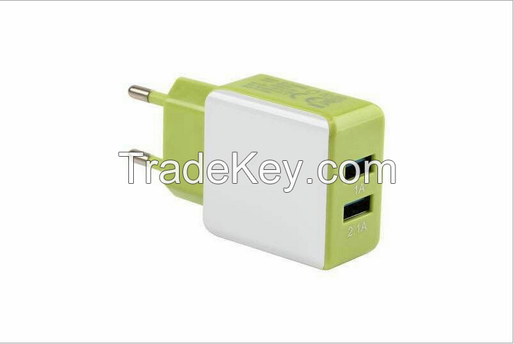 Dual USB Wall Chargers with EU US Plug