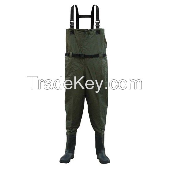 nylon/pvc chest wader for fishing