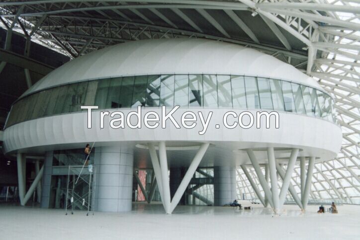 Olympic center stadium multi-function hall tent fabric membrane structure roof awning