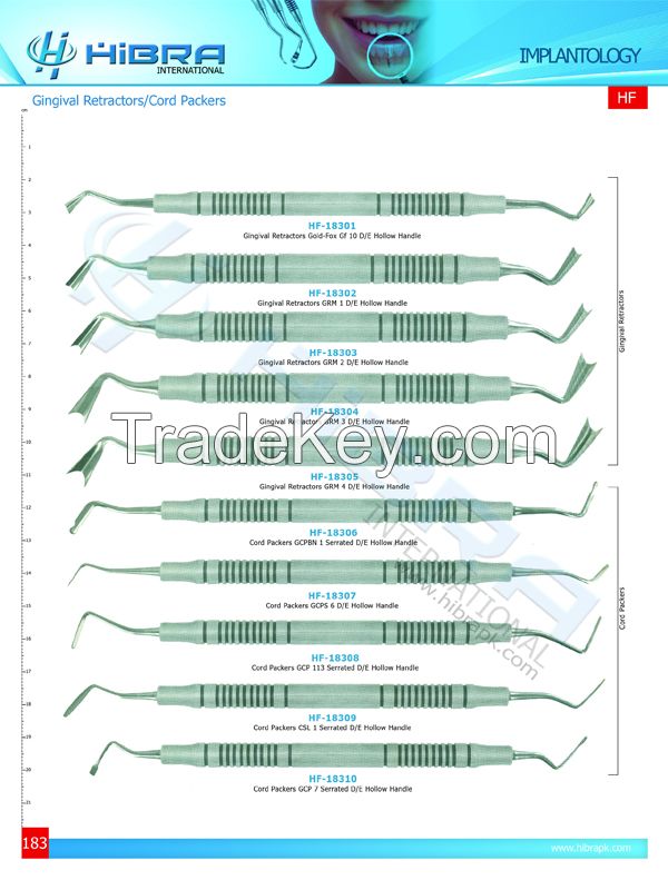 gingival retractors / cord packers