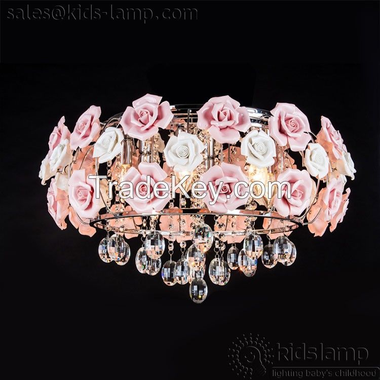 Fancy european style ceramic flower chandelier