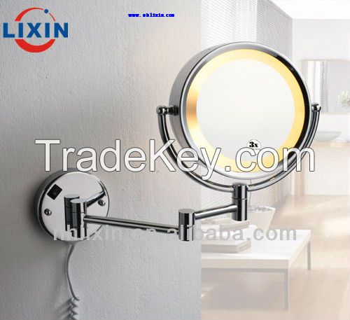 LED Light Telescopic Shave Make Up Mirror