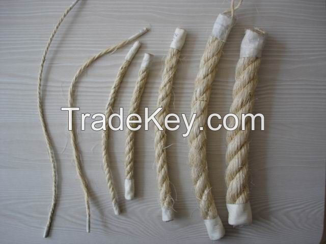 Natural Sisal Rope 3 strand and 4 strand.