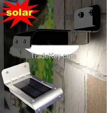 Solar Powered Lamp Outdoor 16LED Wall Garden Yard Street Light Sensor Activated Light Waterproof