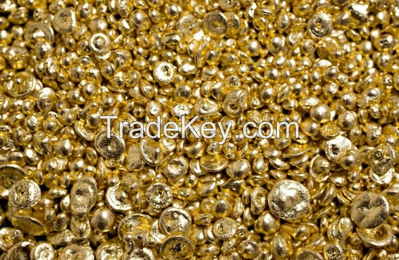 Gold nuggets and Bars