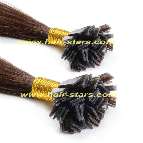 Flat tip human hair extension