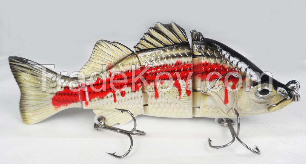 ifelike colour 4 inch Segment Sections artificial Fishing Lure bass perch Swimbait Simulation abs Hard Bait