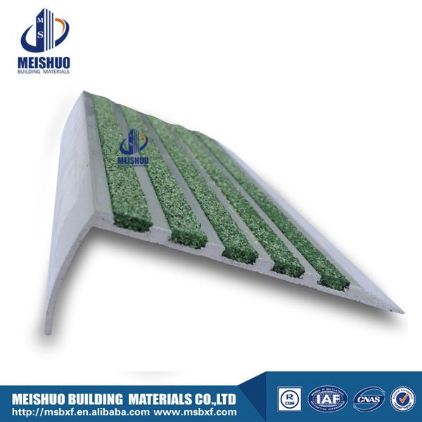 round bullnose metal stair nosing strips with carborundum insert