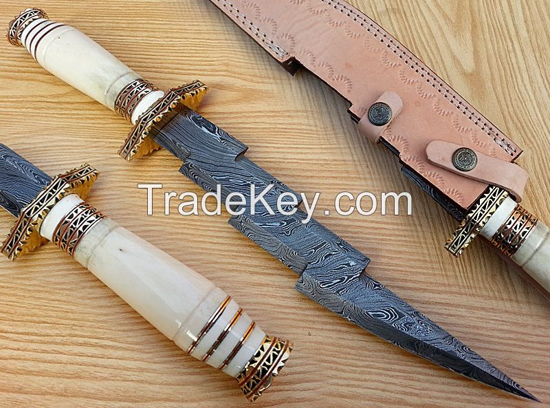 Damascus Hand Made Hunting Knife