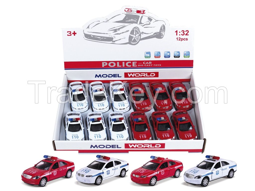 1:32 Diecast Car with Music, Light & Pull Back Functions -- Tiandu