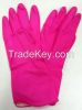 pink household latex glove