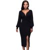 Fashion Long Sleeves Sexy Casual Dresses Women Bodycon Dress