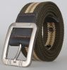 Army Green khaki Line Pin Buckle Canvas belts