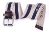 White with Blue Lines Fabric belts