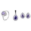 high quality sterling silver jewelry sets with gemstones and CZ