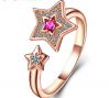 Rose gold silver ring