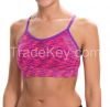 Women's Space Dye Mesh Racerback Seamless Cami Sports Bra