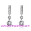 Sell Silver Plated Zircon Costume Fashion Jewelry Women Earrings