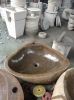 granite/marble stone sink, paper sack,