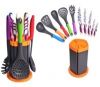 Promotional 11 pcs nylon plastic kitchenware kitchen knife utensil set