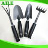 4pcs Small Black Metal Garden Tool Set