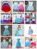 10 Styles Summer Girls Dresses Cartoon Anumals Design Short Sleeve Dress Children Kids 100% Cotton Printed Ruffles Pleated Dresses For 1-8T