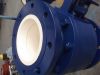 Ceraimic lined ball valve for abrasive applications