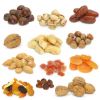 Walnuts in Shell, Almonds, Pistachio, Green Raisin, Red Raisin, Pine Nuts