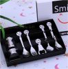 Promotional Gifts Stainless Steel Dinnerware Sets Smile Face Portable Dinnerware Sets