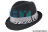 high quality 100%woolfelt men classic black fedora hat