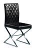 popular and modern PU upholstery dinning chair with stainless steel legs