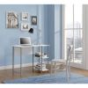 Home Garrett Metal office Desk with 2 side Shelves, Multiple Colors