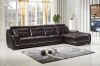 Brown and Black Sofa Set