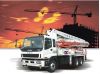 Truck-mounted concrete pump with boom