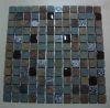 Sell glass mosaic+ slate+stainless mosaic