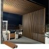 Interior and exterior screening WPC hollow tube 50x50mm waterproof teak