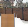 Outdoor garden fencing 6inX6in golden teak WPC fence with alu post