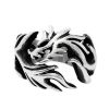 Men's Vintage Old Silver Plated Titanium Stainless Steel Dragon Ring (SA126)