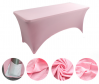 pink 6 ft stretch spandex rectangle table covers in hotel catering supply from China spandex table cover manufacturer