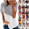 TelSummer Women's Short Sleeves Tops Crewneck Loose Casual T-Shirt